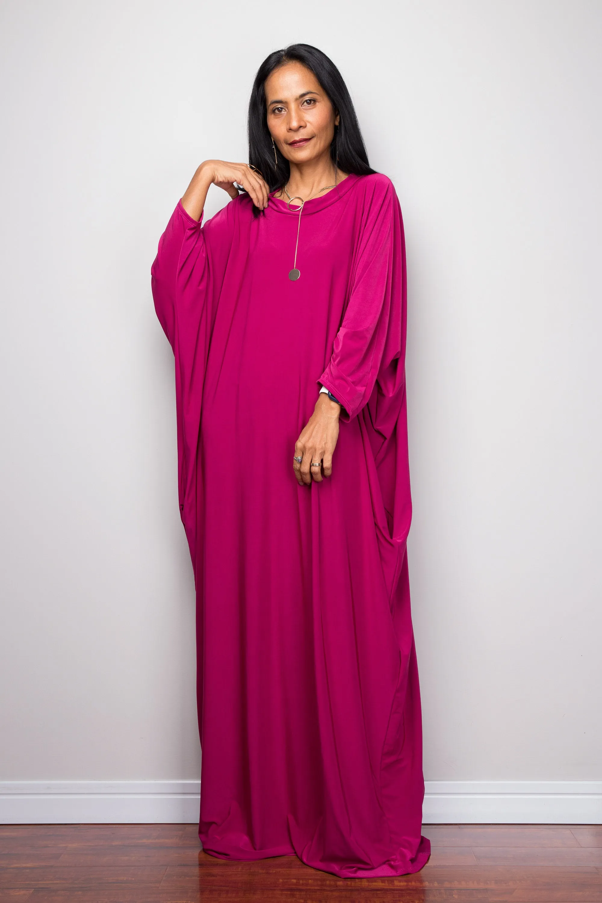 Mulberry Pink Modest Kaftan Dress