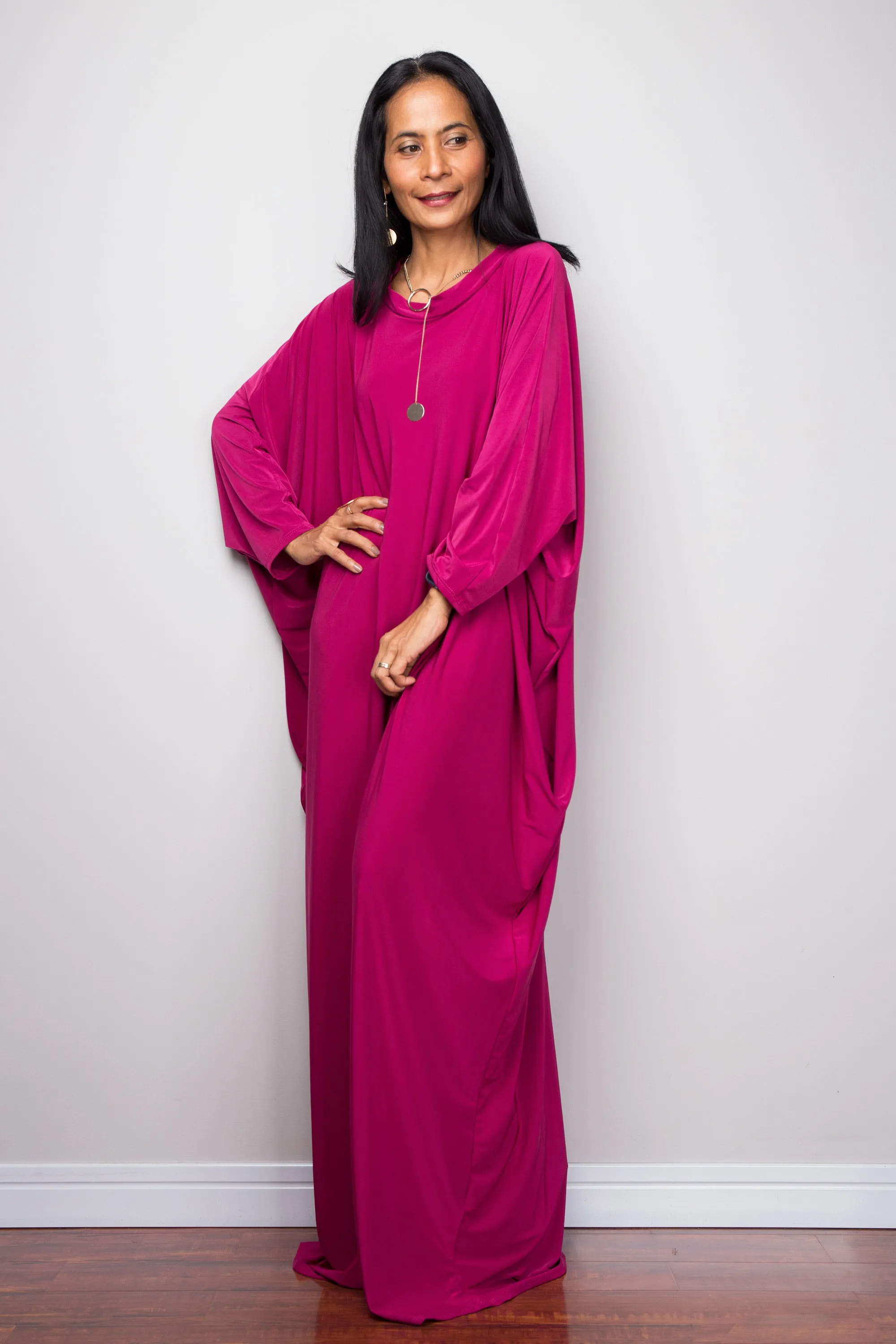 Mulberry Pink Modest Kaftan Dress