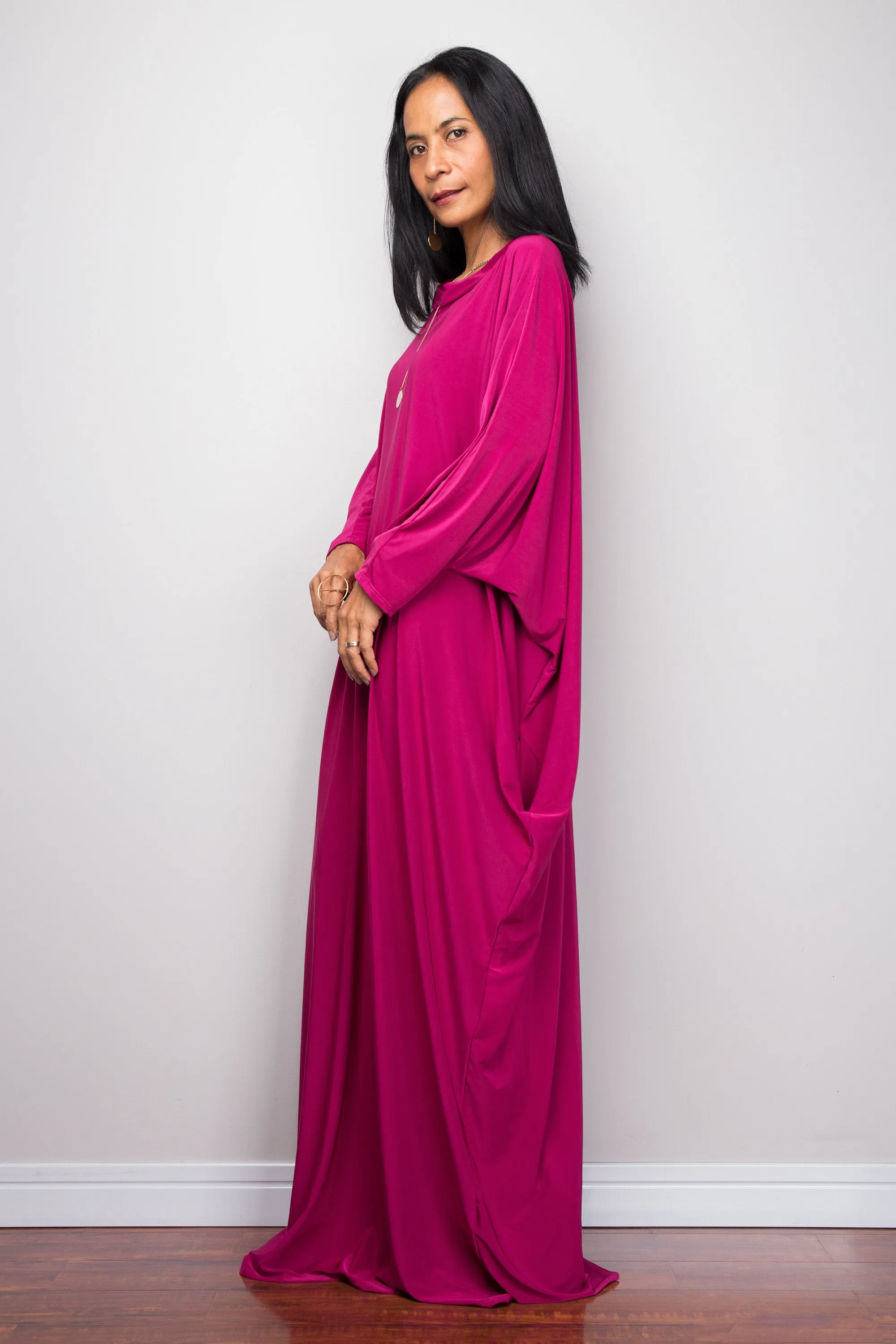 Mulberry Pink Modest Kaftan Dress