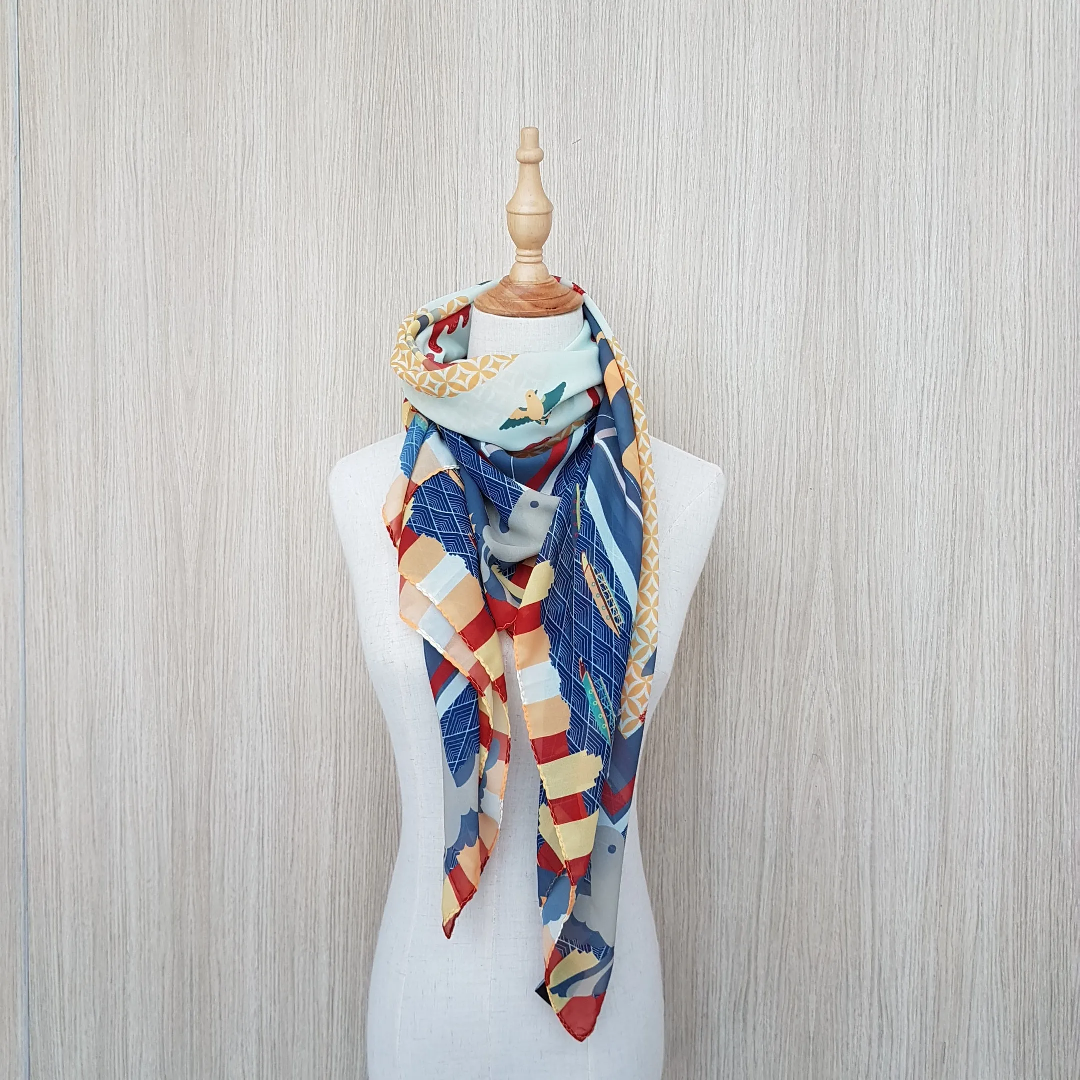 Museum by the River Chiffon Scarf