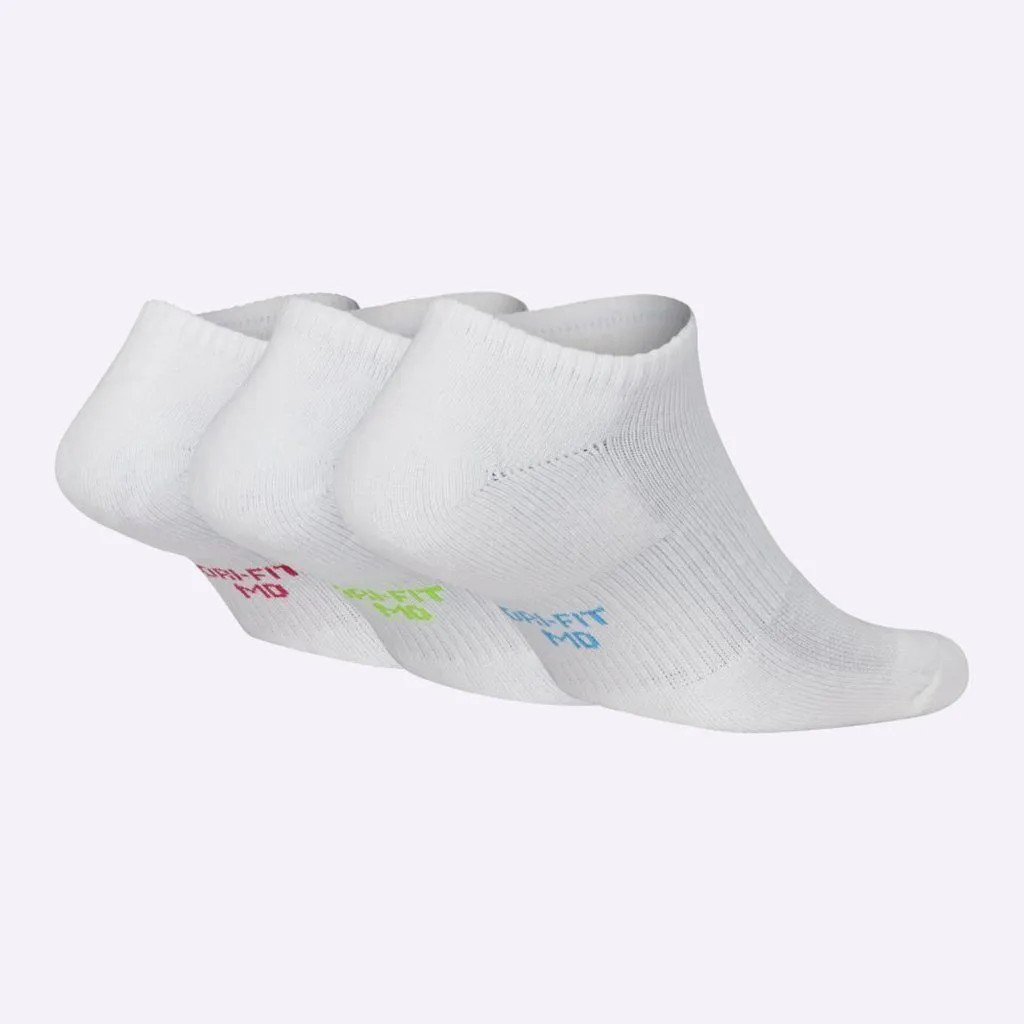 Nike - Everyday Cushioned Women's Training No-Show Socks - 3 Pairs - White