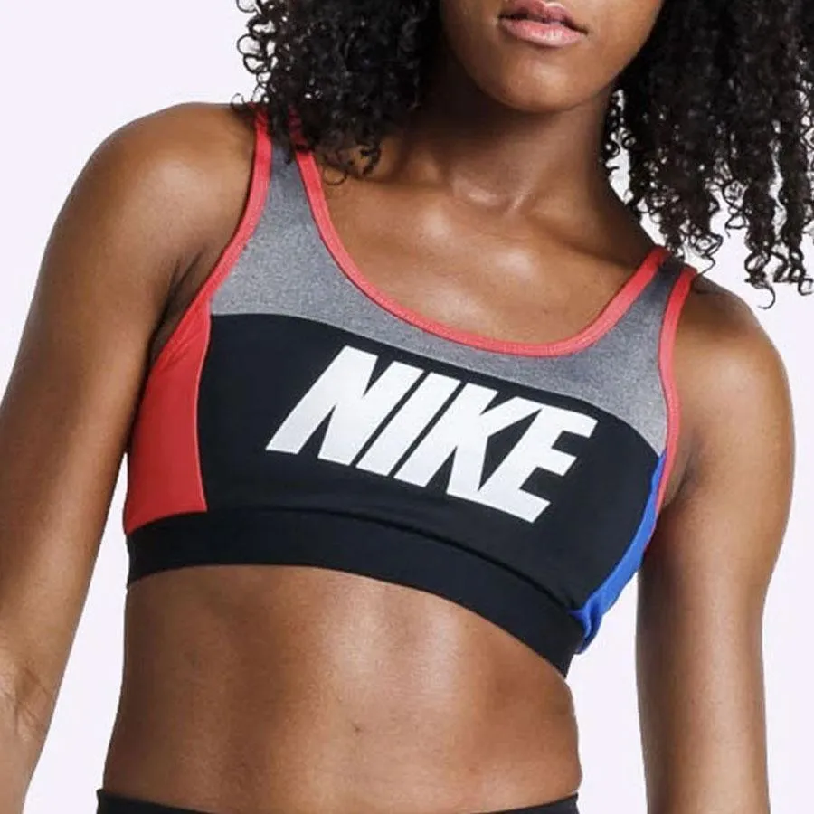 Nike Sport - Women's Distort Classic Medium Support Bra - Carbon Heather/Game Royal/White