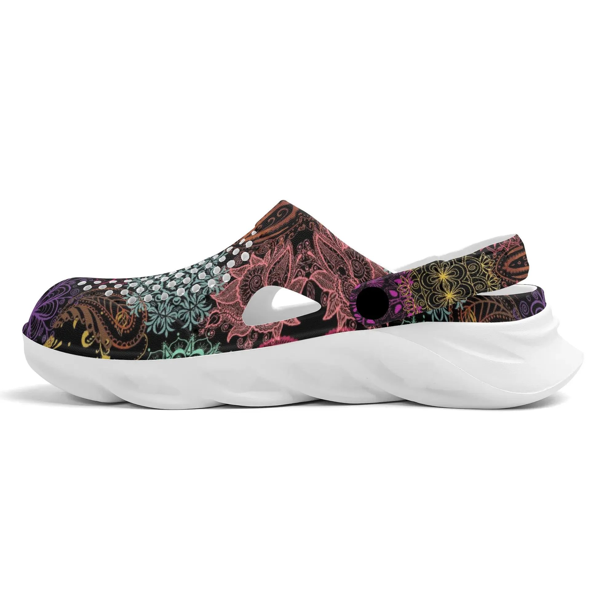 Paisley Mist Womens Lightweight EVA Summer Beach Hollow Out Sandals