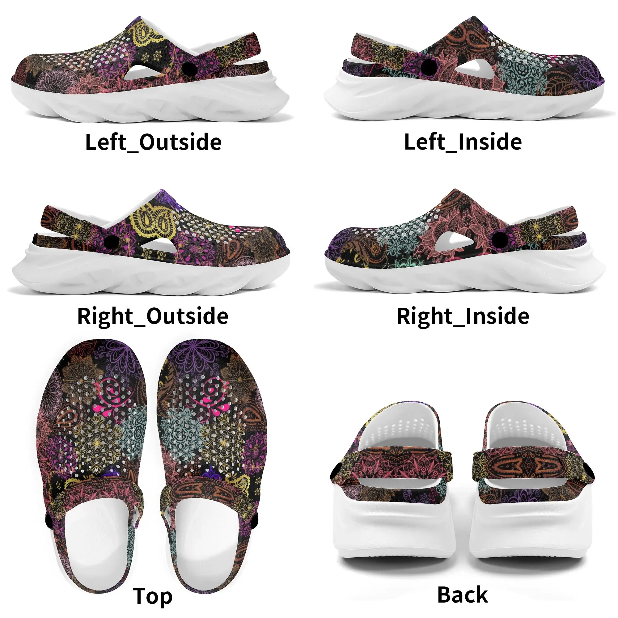 Paisley Mist Womens Lightweight EVA Summer Beach Hollow Out Sandals