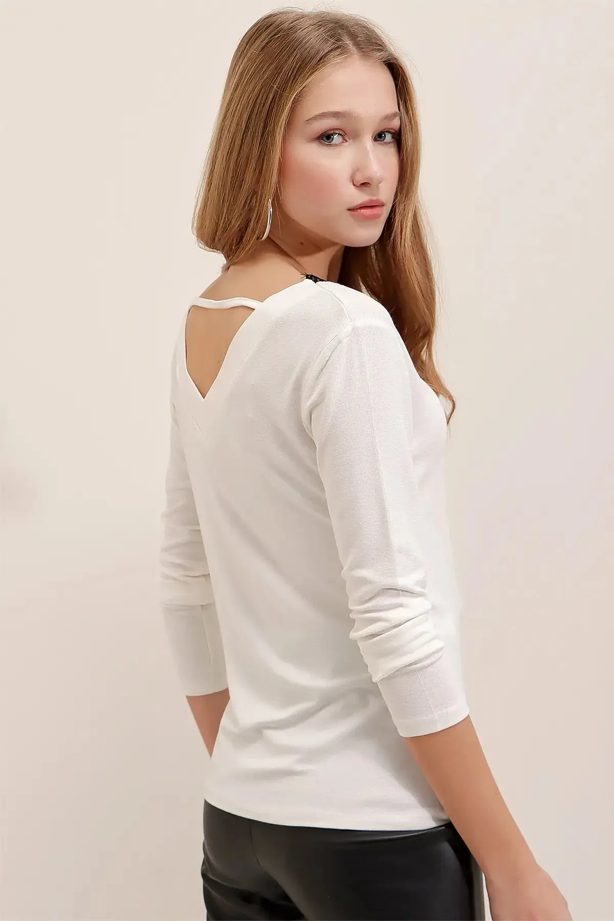 Peekaboo Lace Off White Top