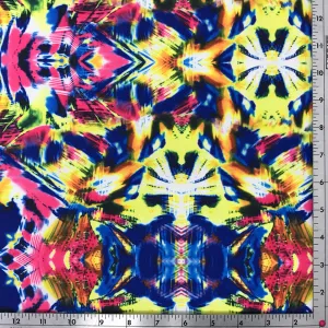 Primary Kaleidoscope Printed Spandex | Blue Moon Fabrics