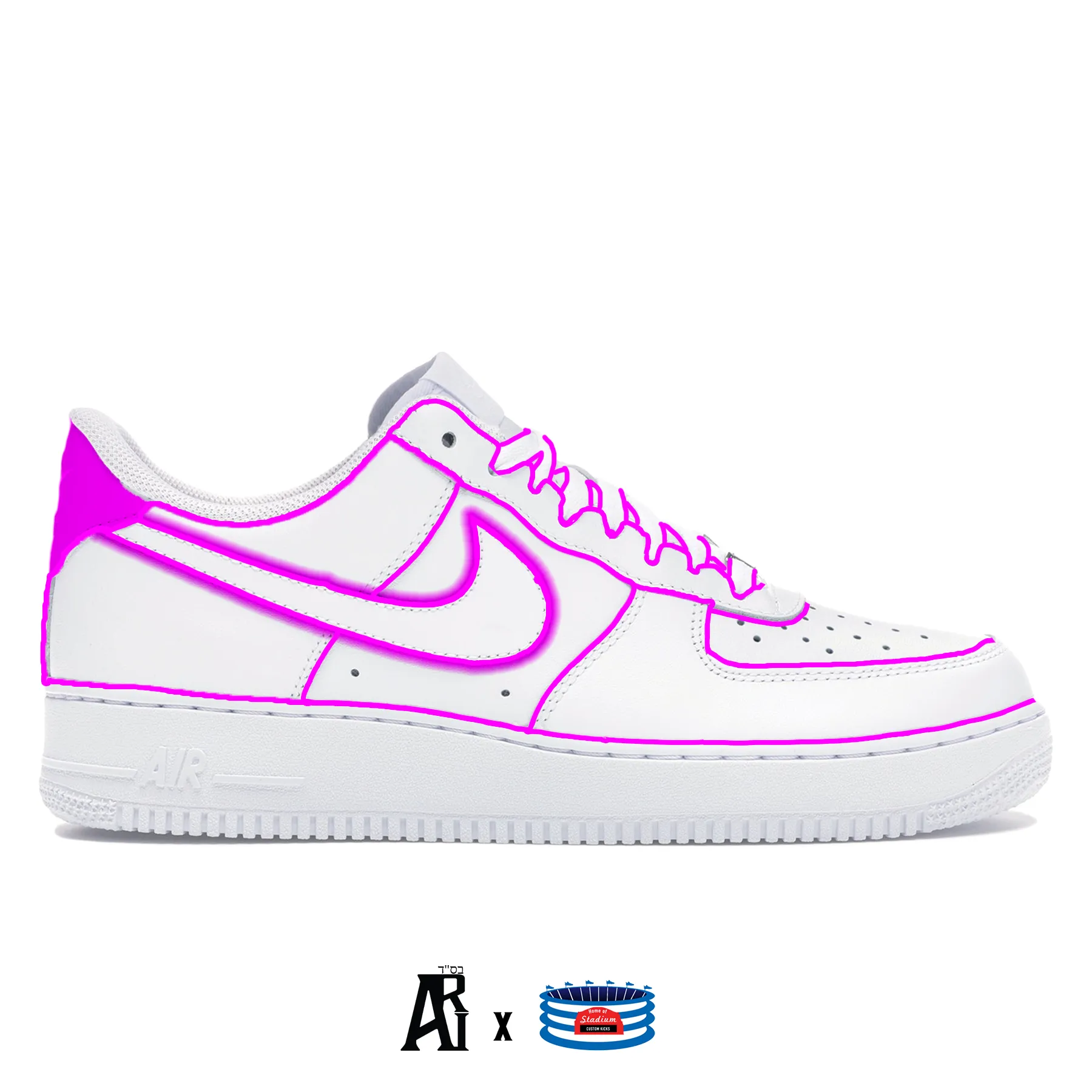 "Neon Lines" Nike Air Force 1 Low Shoes