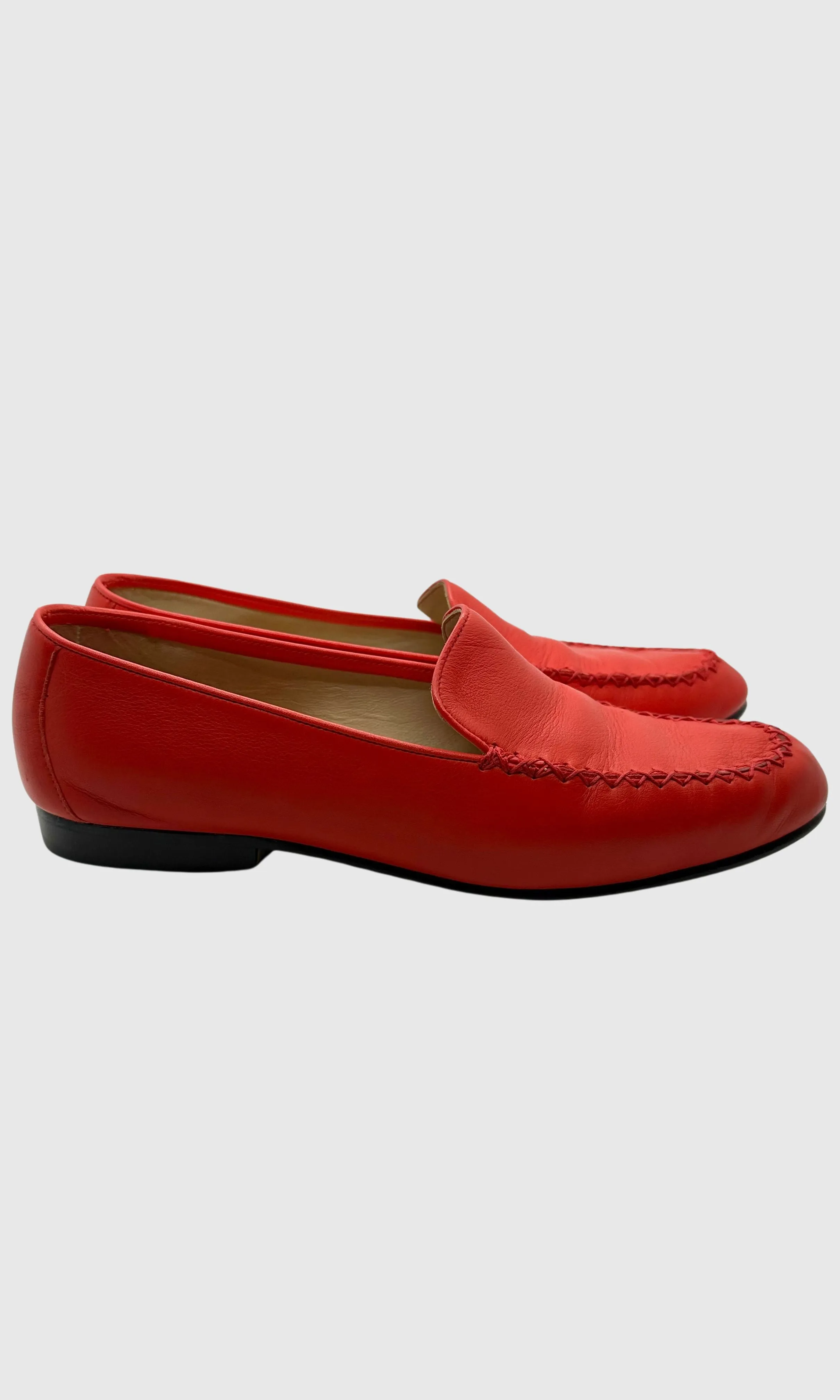 RADIANT RED ESCADA LOAFERS • Women's size US 6.5