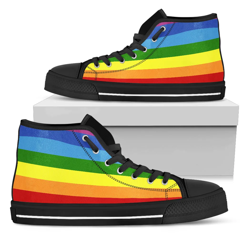 Rainbow High-Top Shoes for Women and Men - Free Shipping