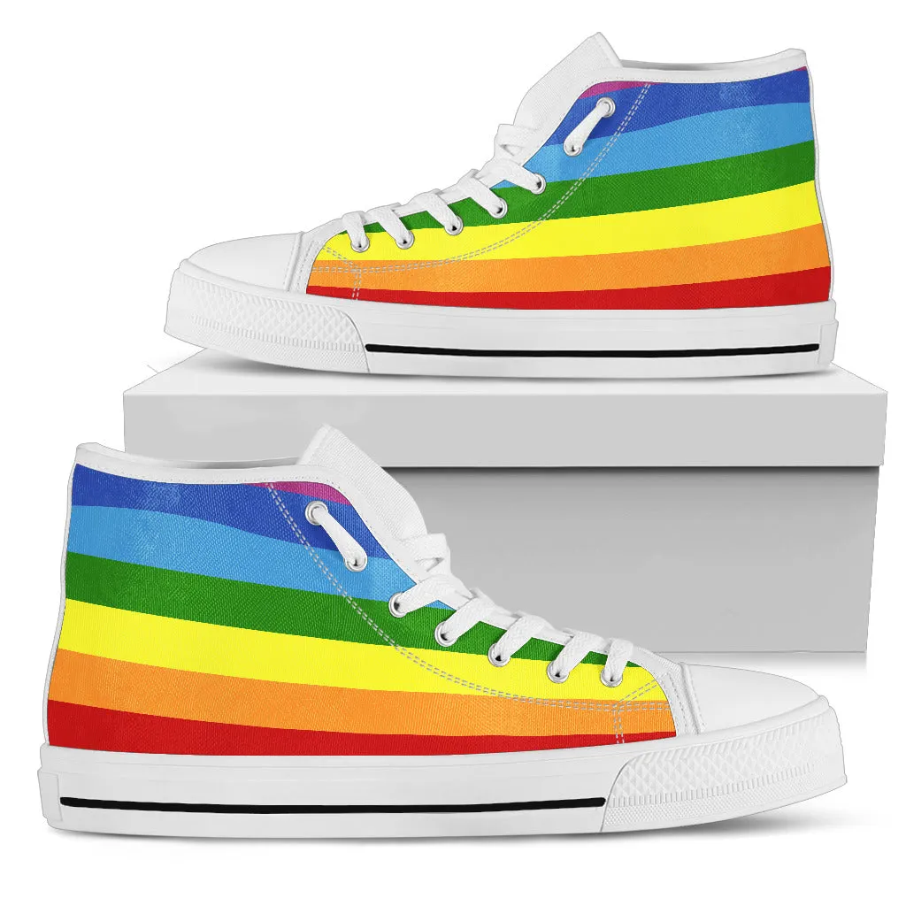 Rainbow High-Top Shoes for Women and Men - Free Shipping