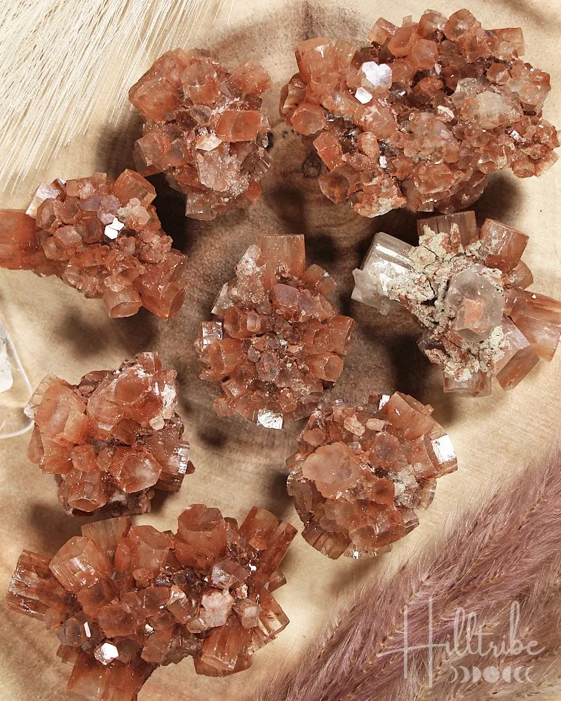 Red Aragonite Cluster