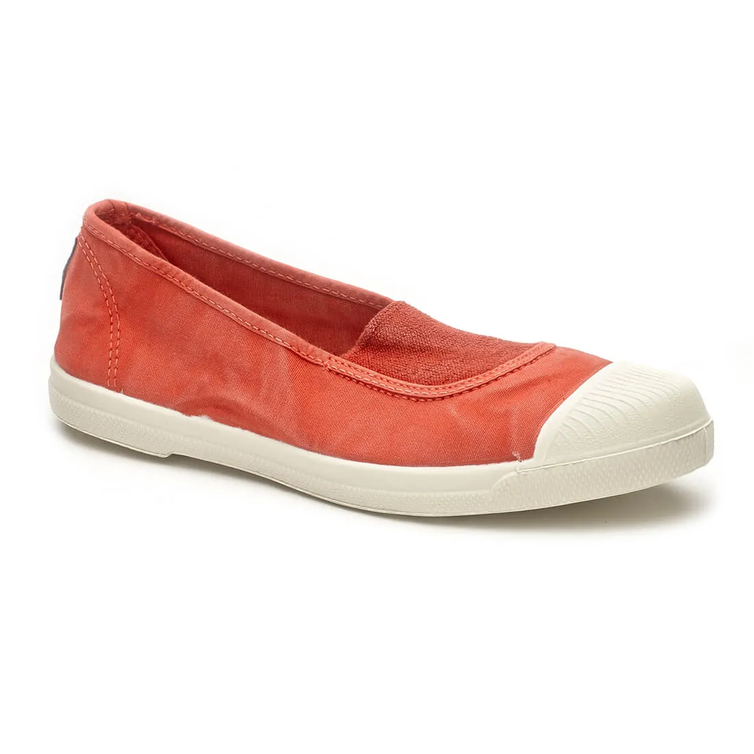 Red Slip On Cotton Plimsolls