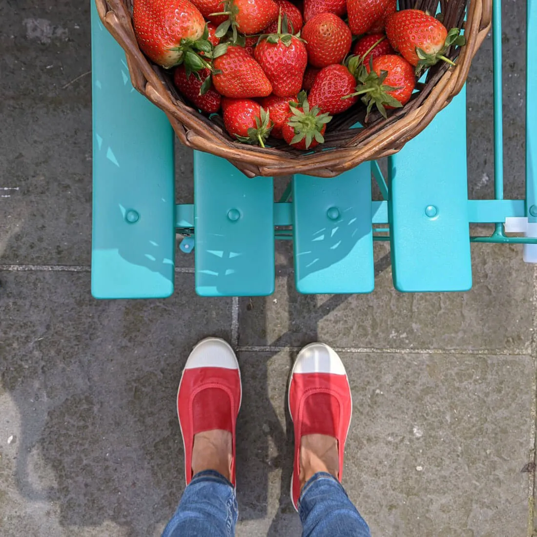 Red Slip On Cotton Plimsolls