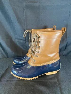 Sporto Delanie Waterproof Brown & Blue Duck Boot Women size 7