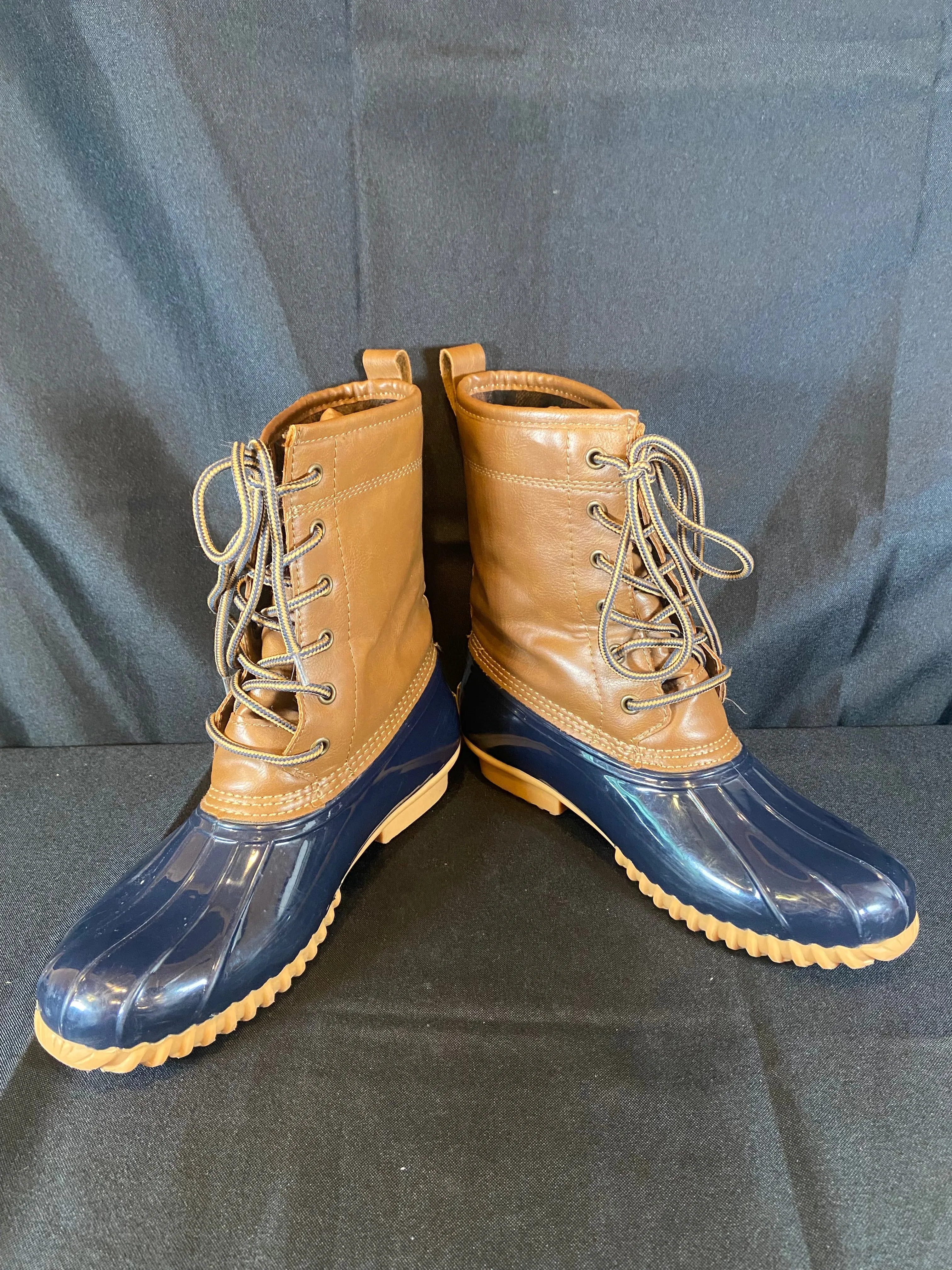 Sporto Delanie Waterproof Brown & Blue Duck Boot Women size 7