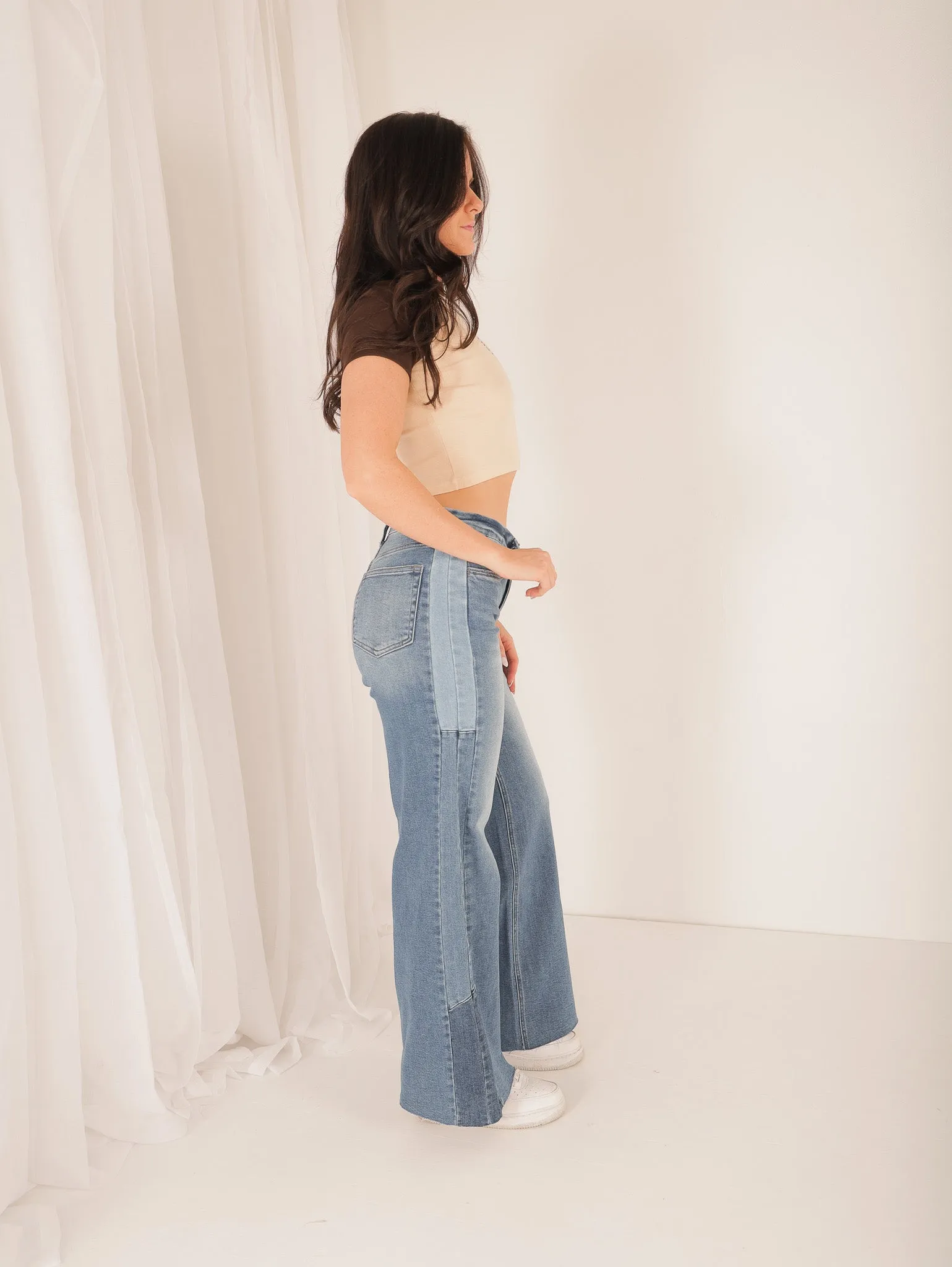 Stay Positive Wide Leg Denim