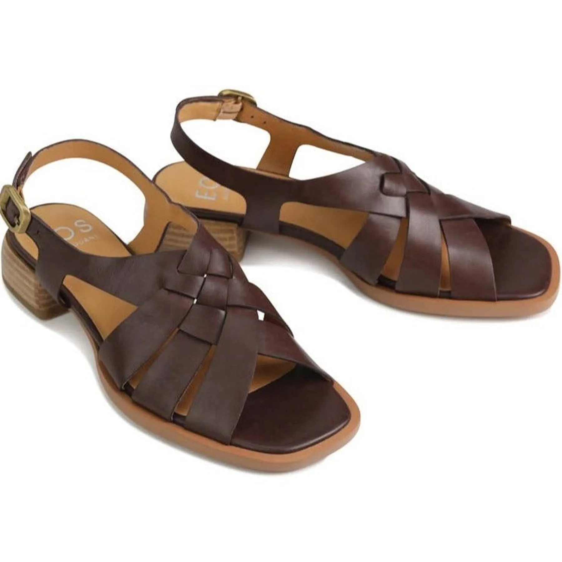 TEREZA LEATHER SLING BACK SANDALS