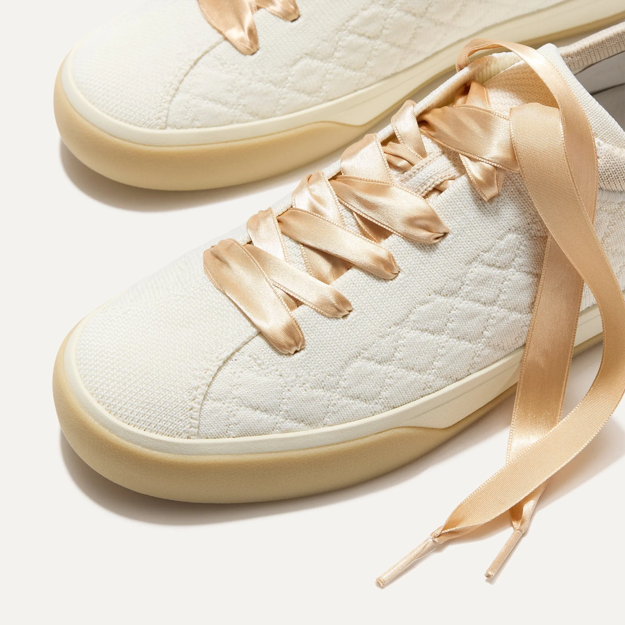 The Lace Up Sneaker - Quilted Cloud