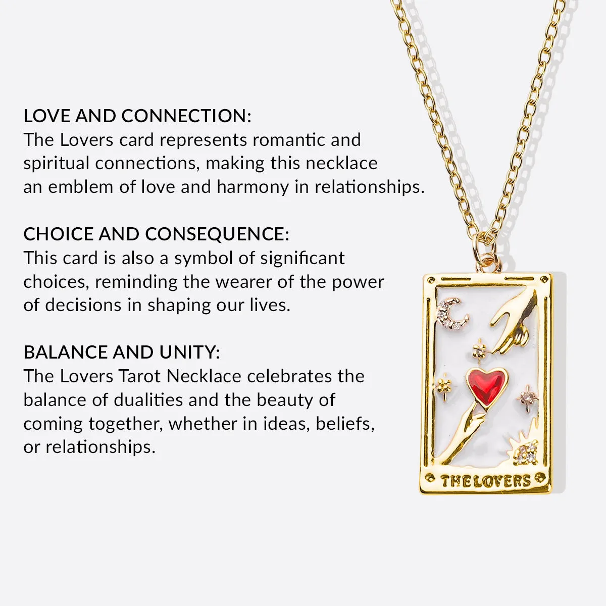 The Lovers Tarot Necklace