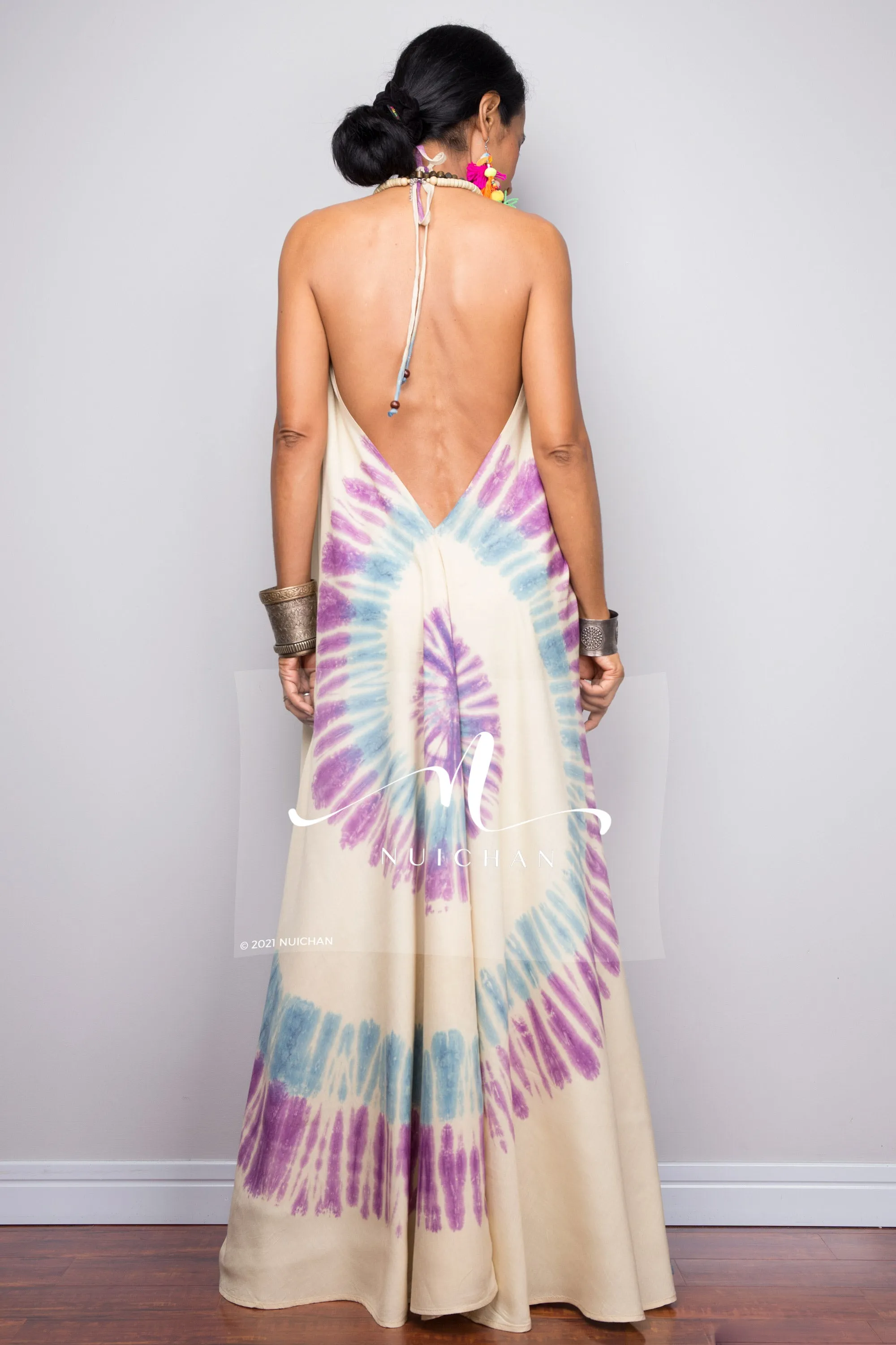 Tie dye beach dress