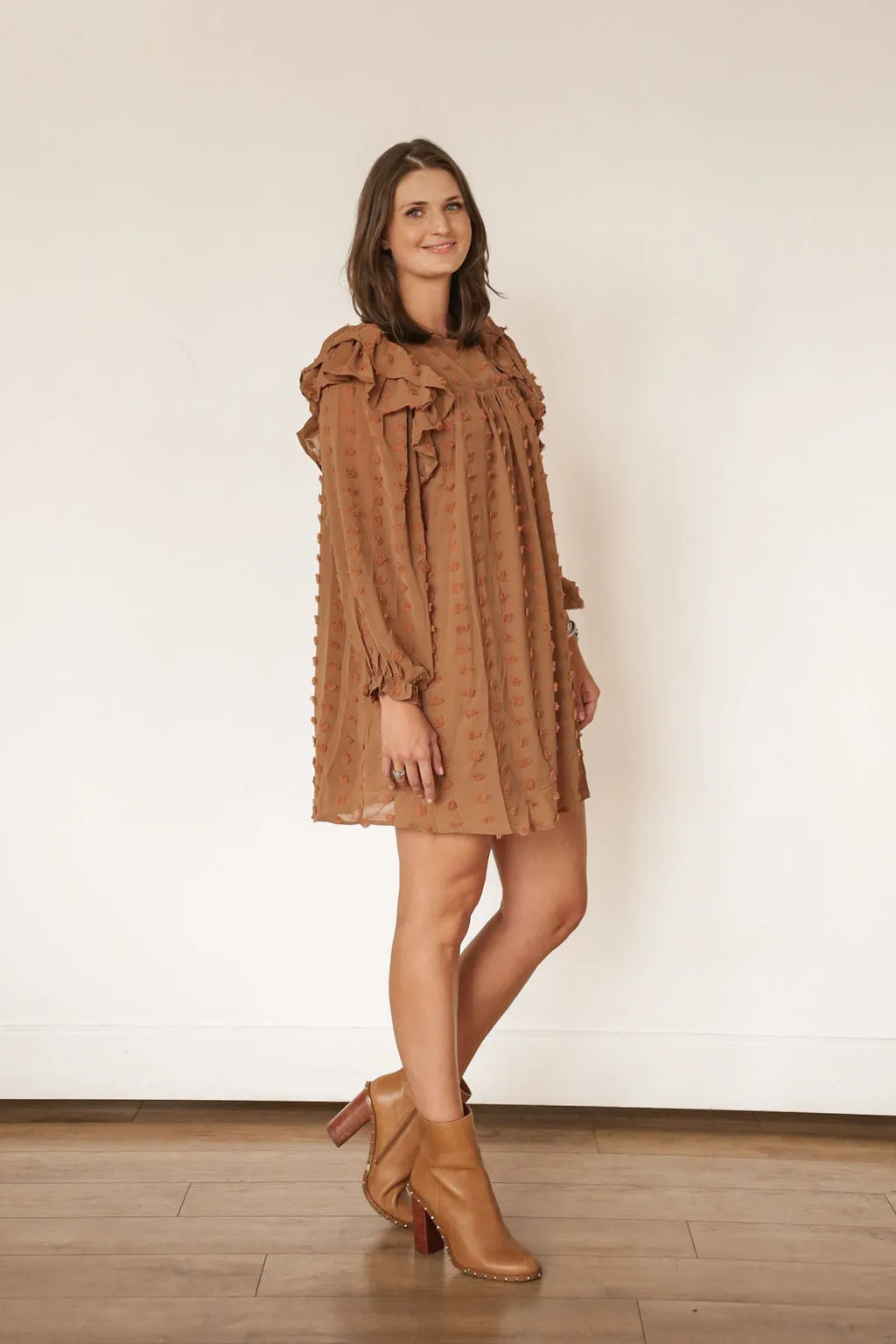 Toasted Ruffle Dress