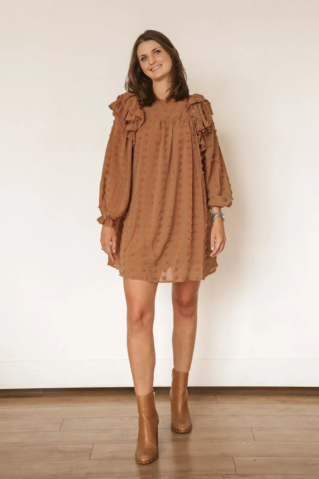 Toasted Ruffle Dress