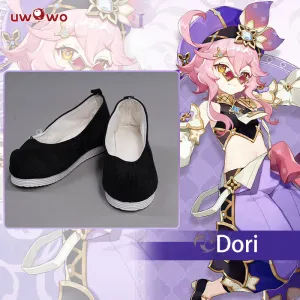 Uwowo Genshin Impact Shoes Dori Loli Sumeru Merchant Electro Cosplay Shoes