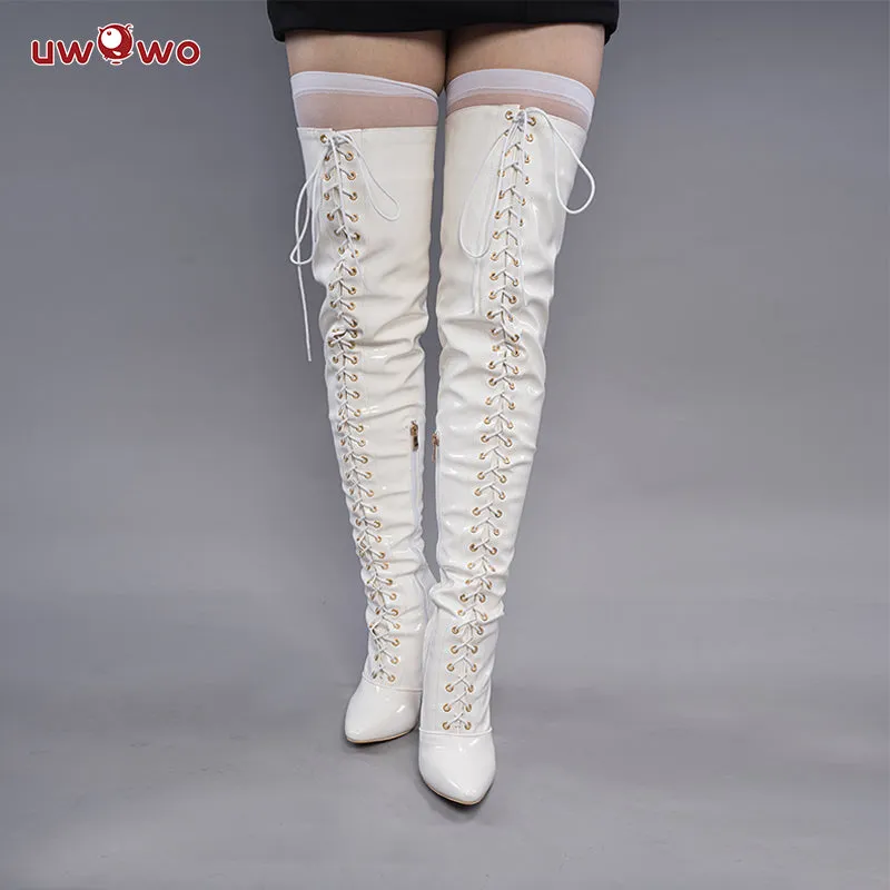 Uwowo Nier: Automata 2B White Wedding Dress Bride Cosplay Costume Shoes