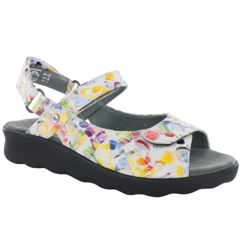 Wolky Womens Pichu Multi White Circles Nubuck