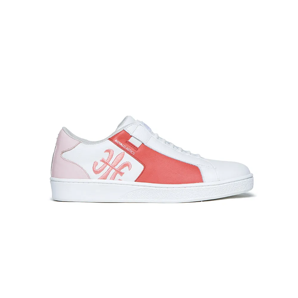 Women's Adelaide White Pink Leather Sneakers 92612-018