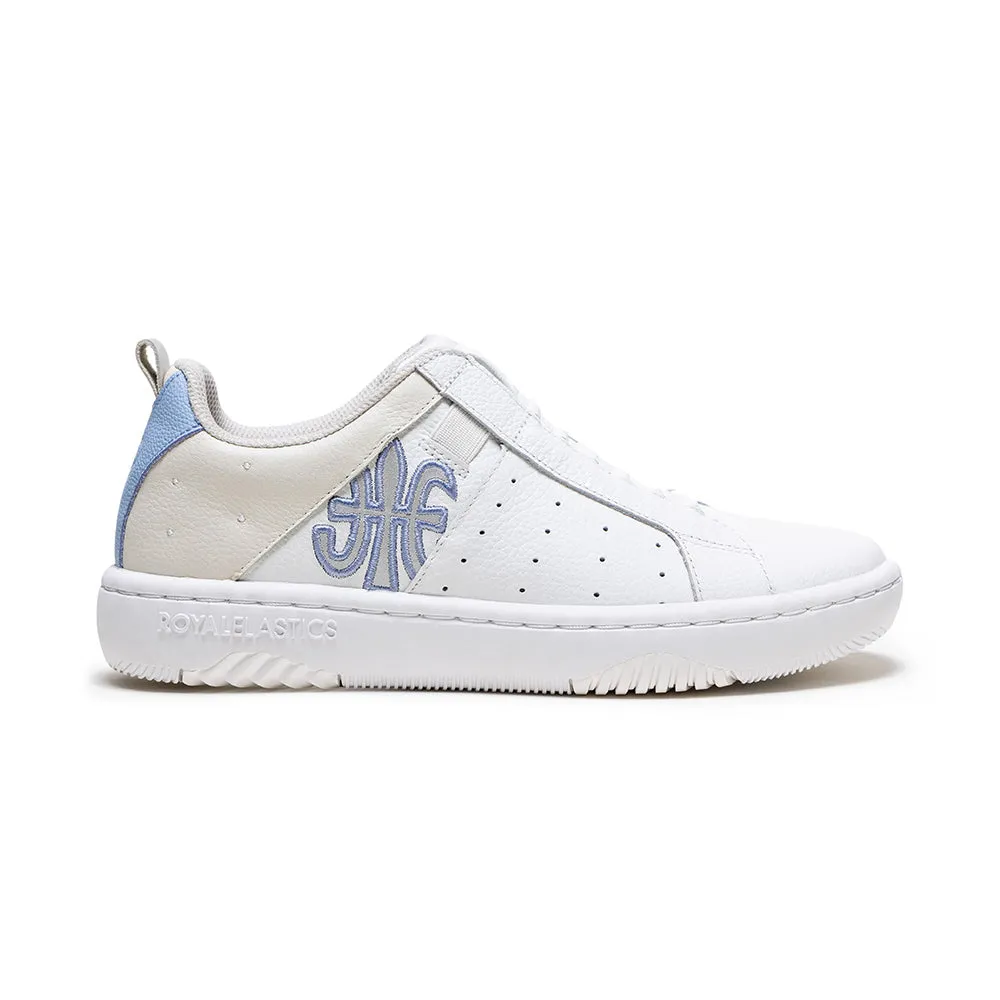 Women's Icon 2.0 White Blue Logo Leather Sneakers 96542-005