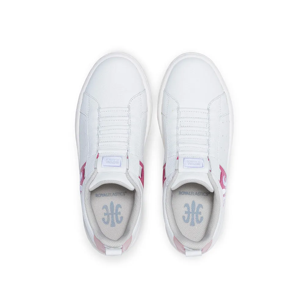 Women's Icon 2.0 White Pink Logo Leather Sneakers 96522-001