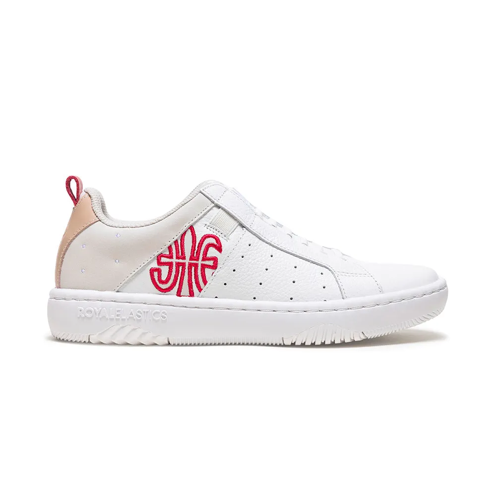 Women's Icon 2.0 White Red Logo Leather Sneakers 96542-017