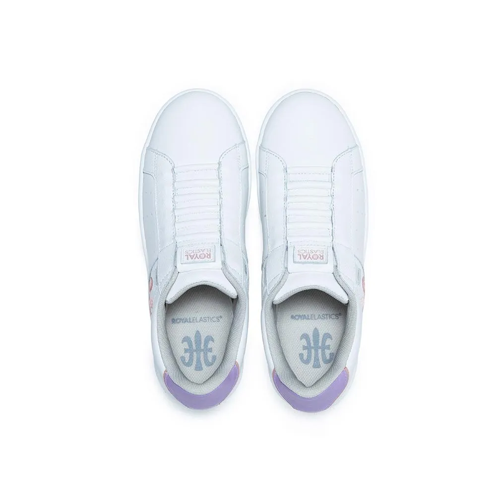 Women's Icon White Pink Purple Logo Leather Sneakers 91913-016