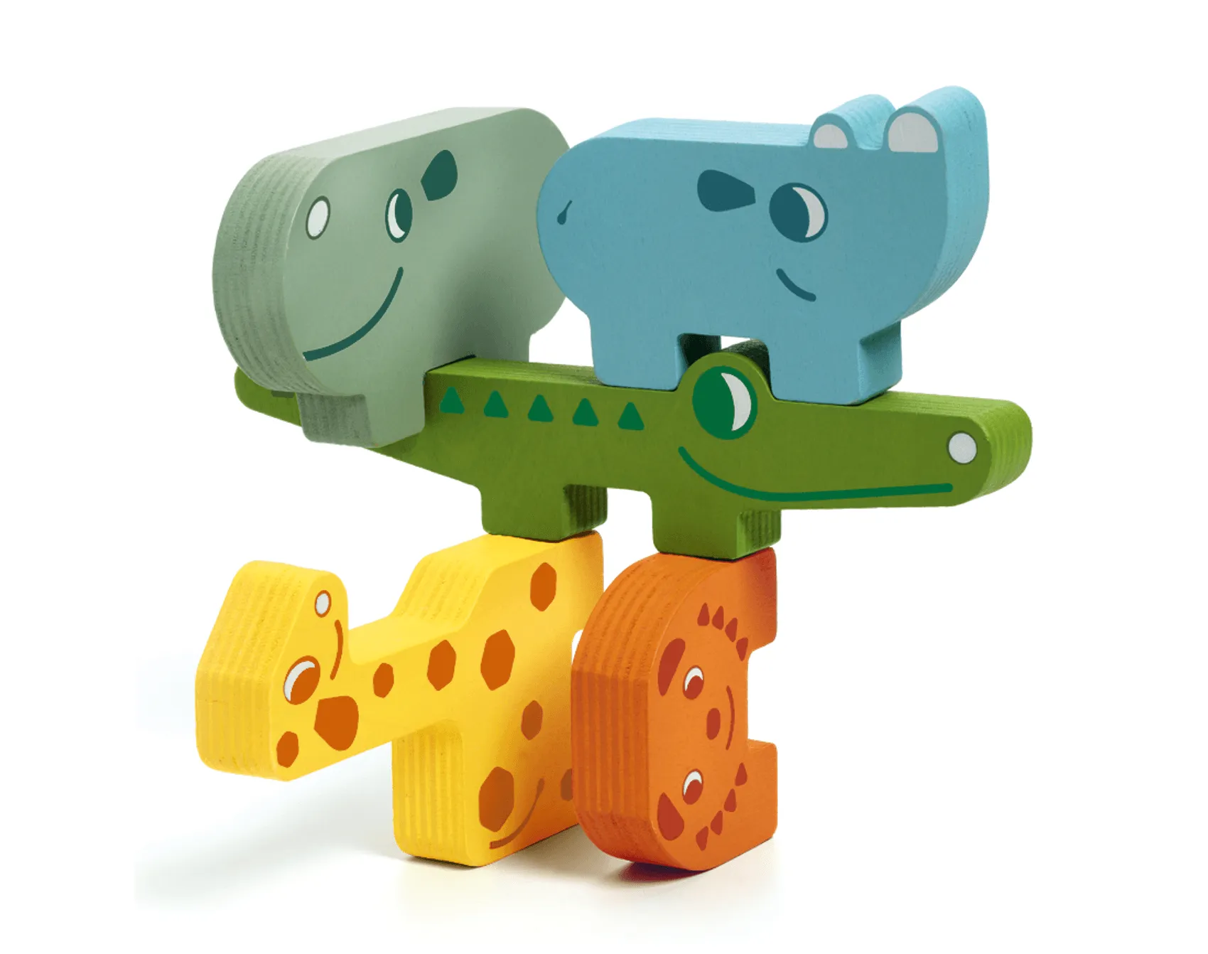 Wooden Animal Balance & Stacking Blocks